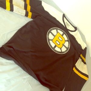 A lot of Boston Bruins Gear
